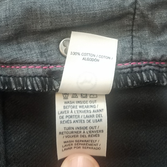 Victoria's Secret PINK black cut off jean shorts - Picture 5 of 9